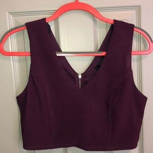 Forever 21 purple crop top